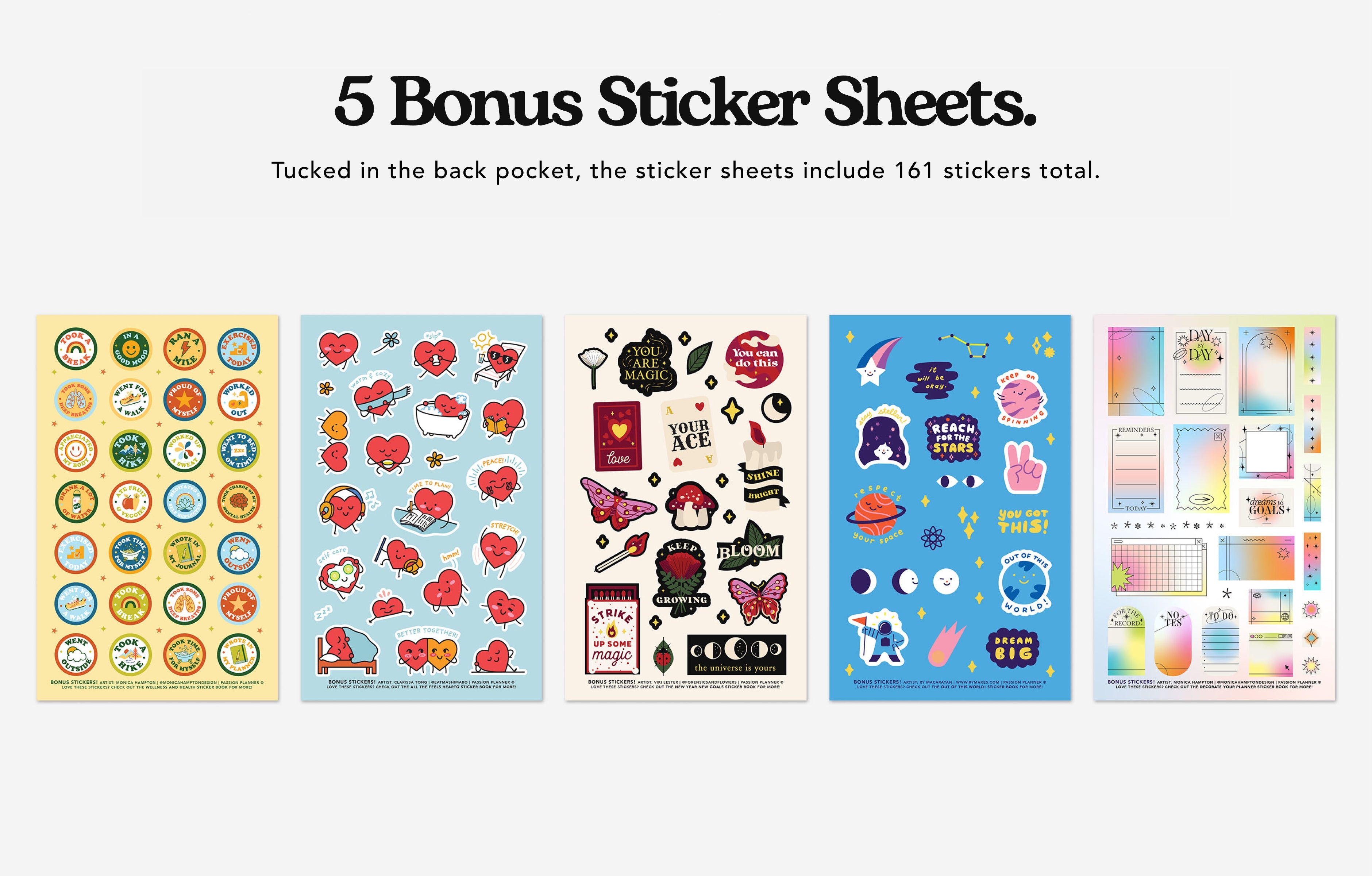 bonus sticker sheets