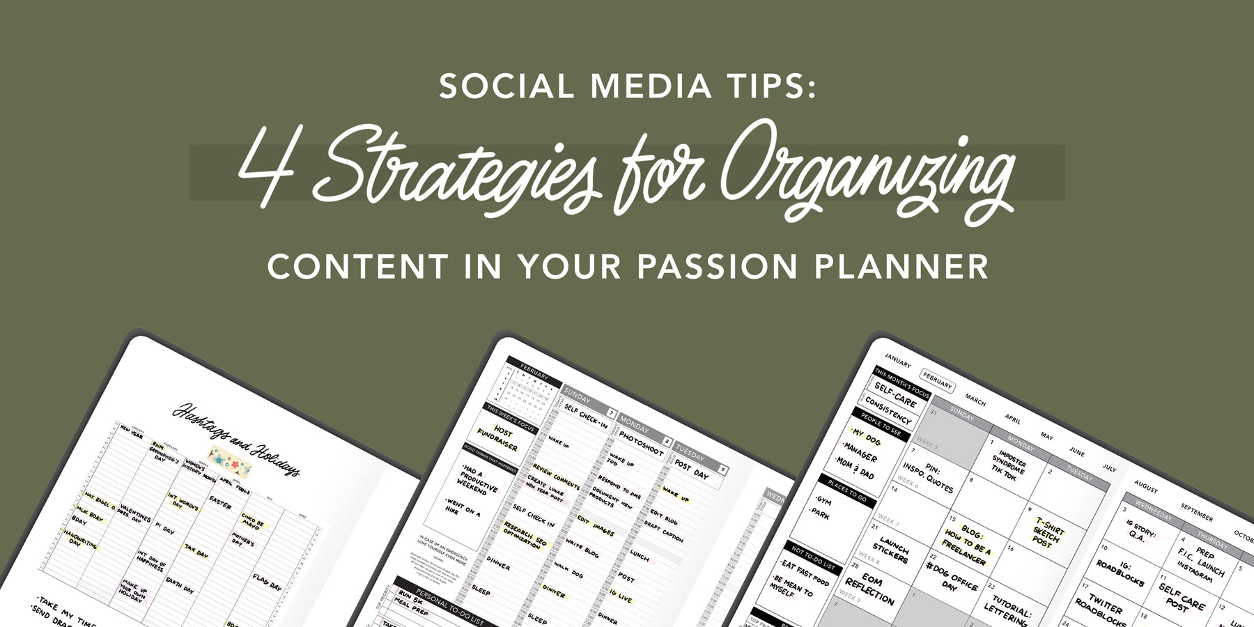 Social Media Planner Tips: 4 Strategies for Organizing Your Content in Your Passion Planner