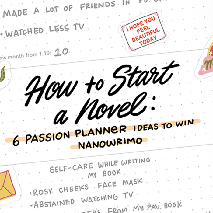 How to Start a Novel: 6 Passion Planner Ideas to Win NaNoWriMo