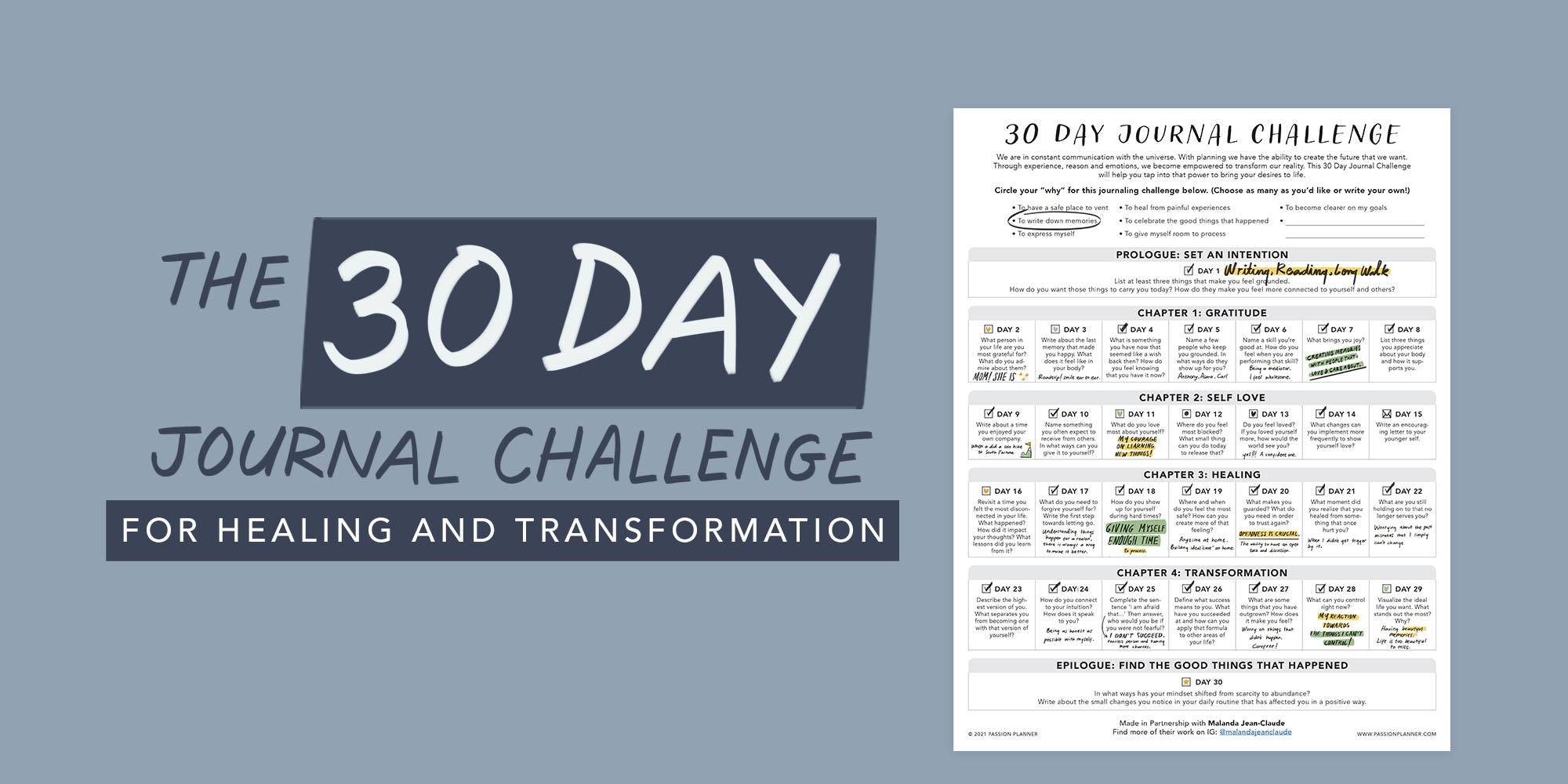 The 30 Day Journal Challenge for Healing and Transformation