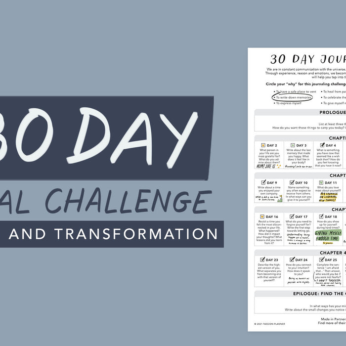 The 30 Day Journal Challenge for Healing and Transformation