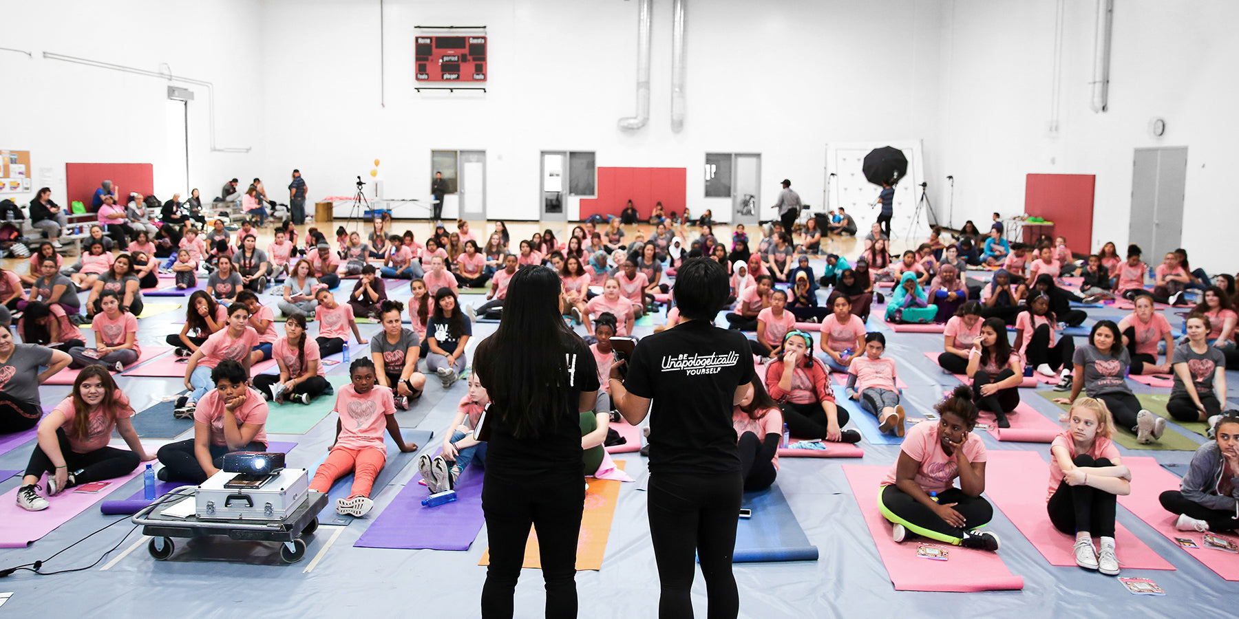 Angelia Trinidad speaking at a community event