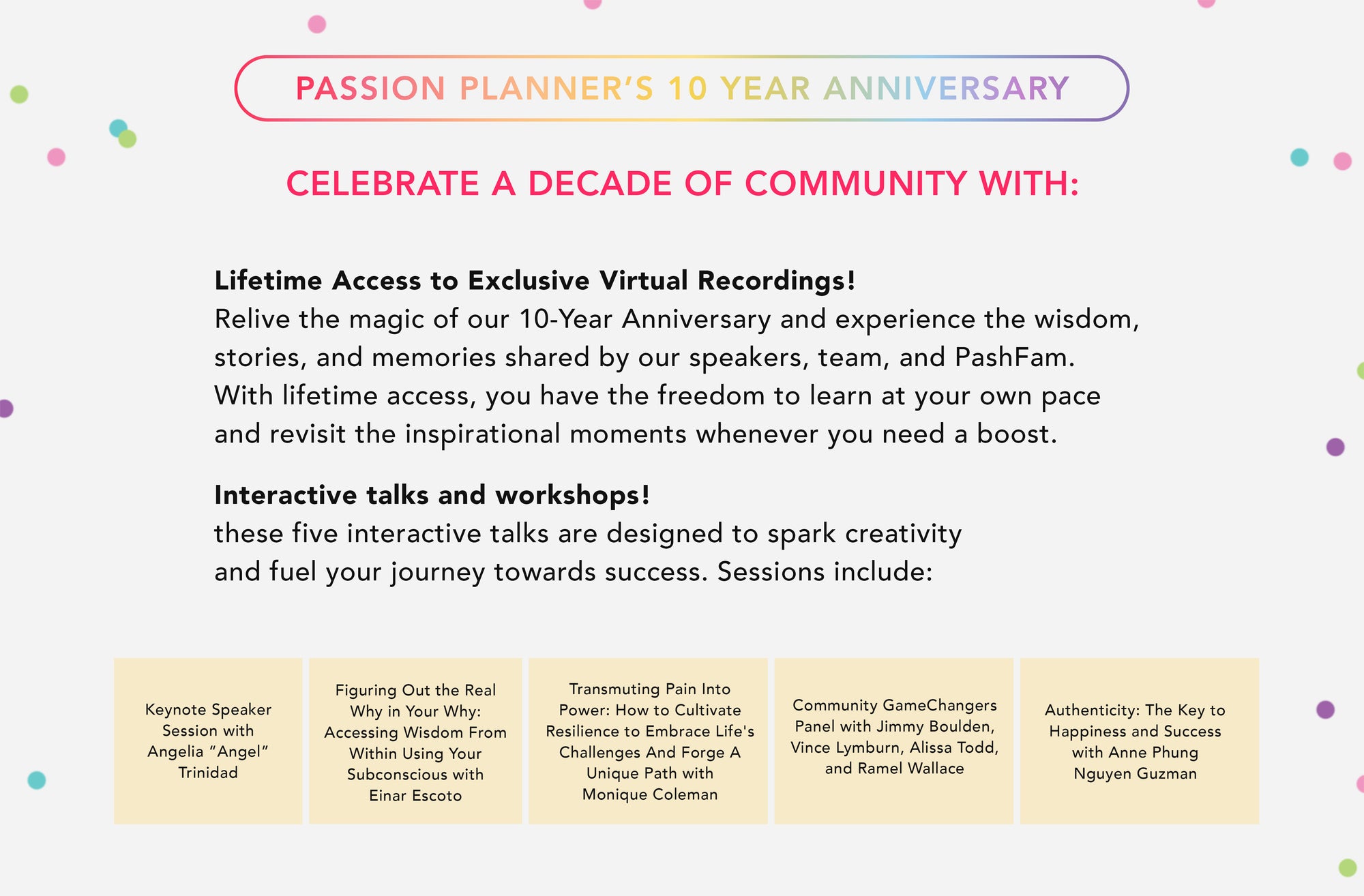 talk and workshop details