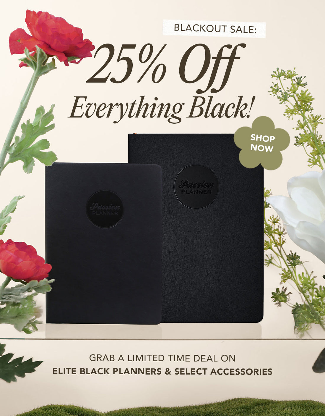 Blackout Sale: 25% OFF Everything Black
