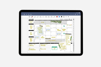 monthly digital planner layout