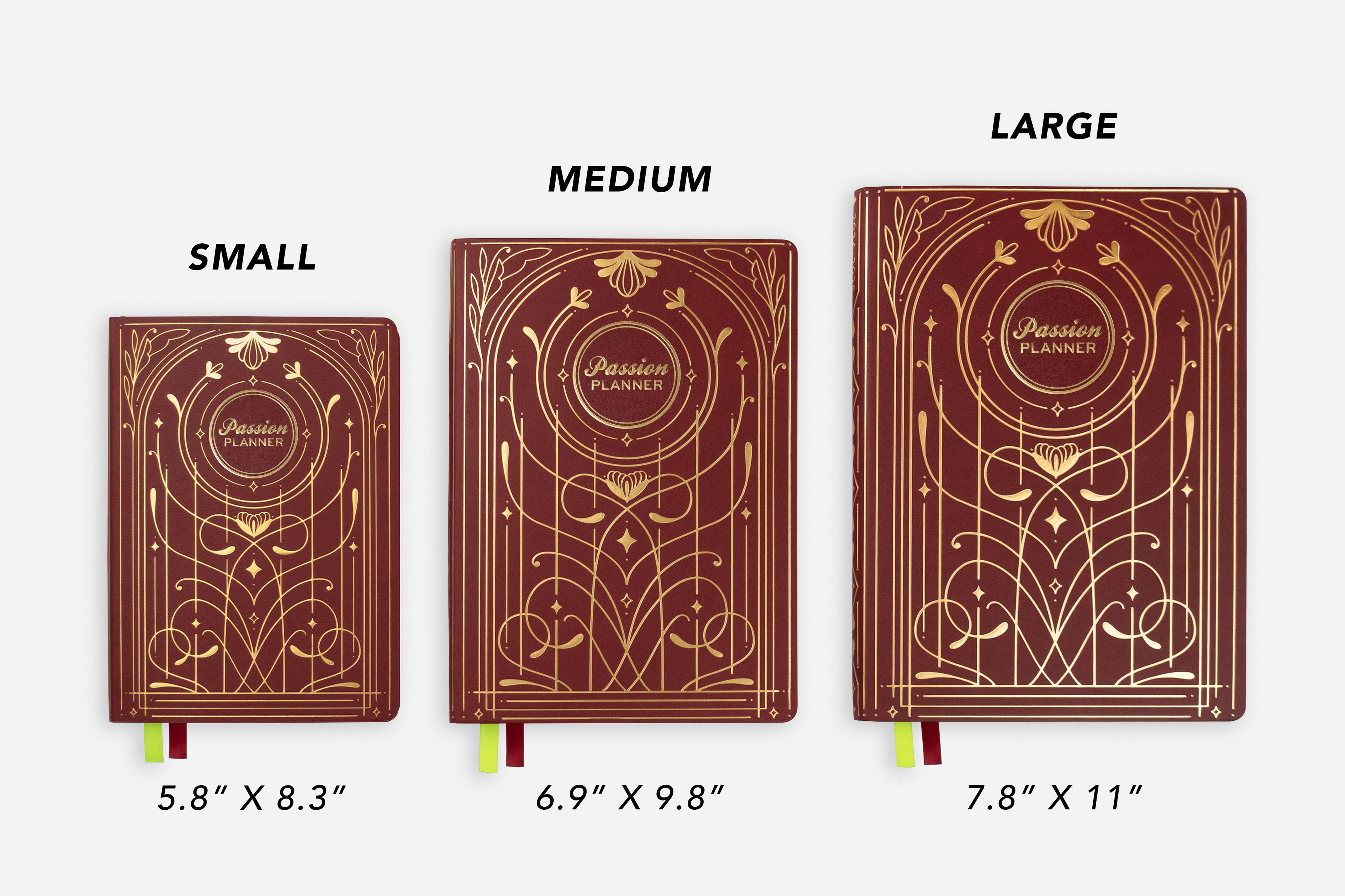 Passion Planner Size Comparison