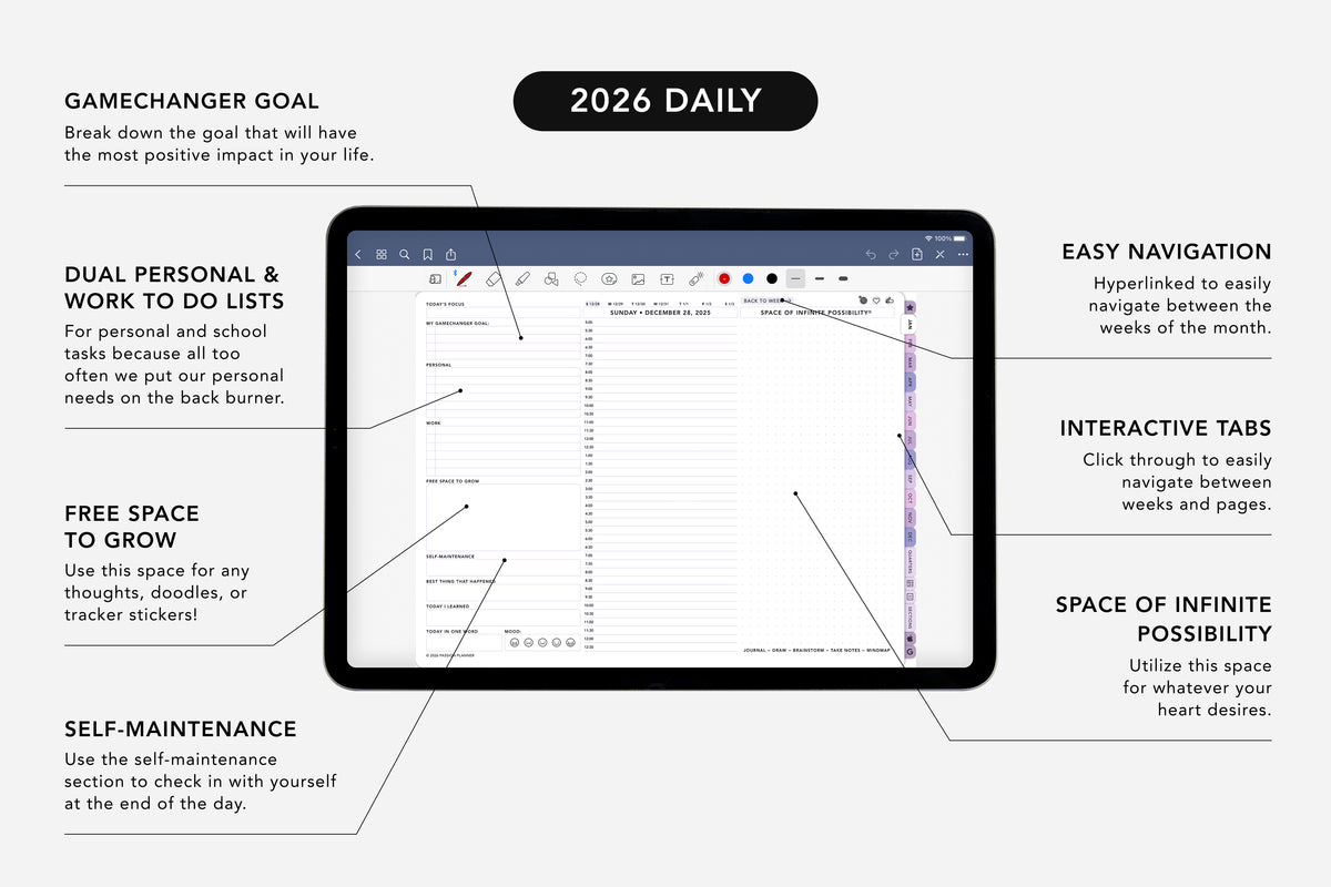 Digital Planner | 2026 Weekly & Daily | Lavender Dream | Passion Planner