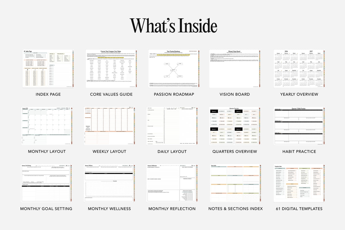 Digital Planner | 2026 Weekly & Daily | Tranquil Hues | Passion Planner
