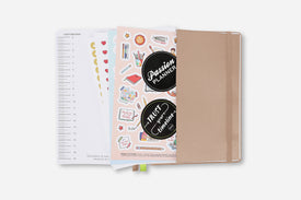 Passion Planner back pocket and free stickers