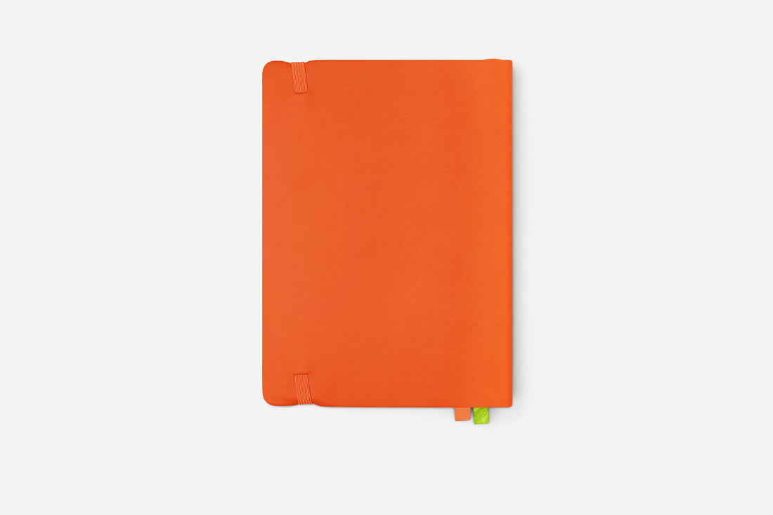 Orange planner on a white background