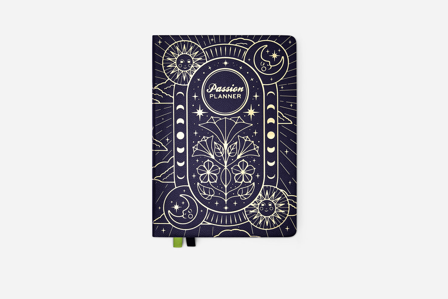 Passion Planner with celestial design on a white background