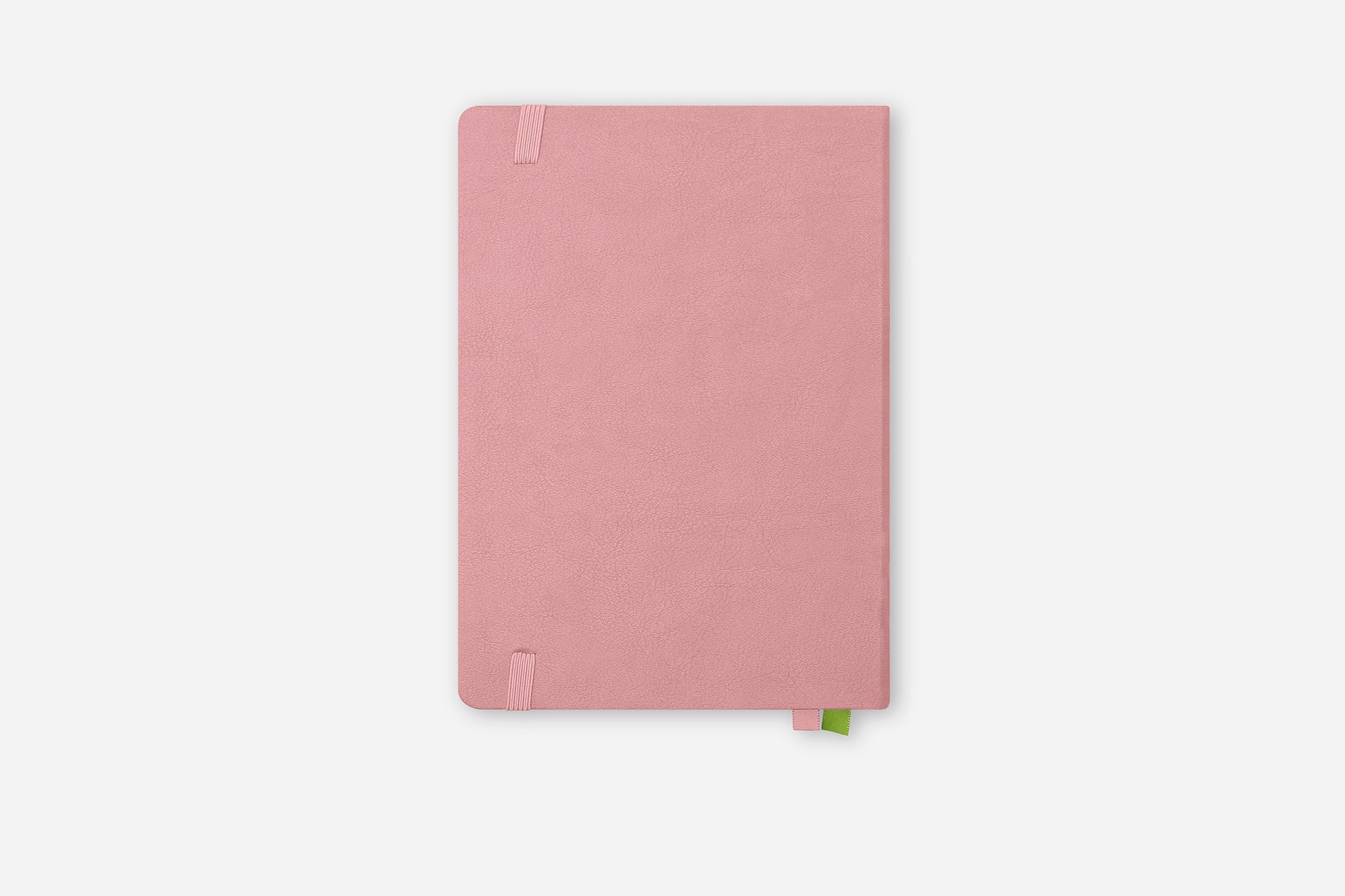 Pink notebook on a white background
