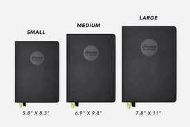 Elite Black Passion Planner size comparison