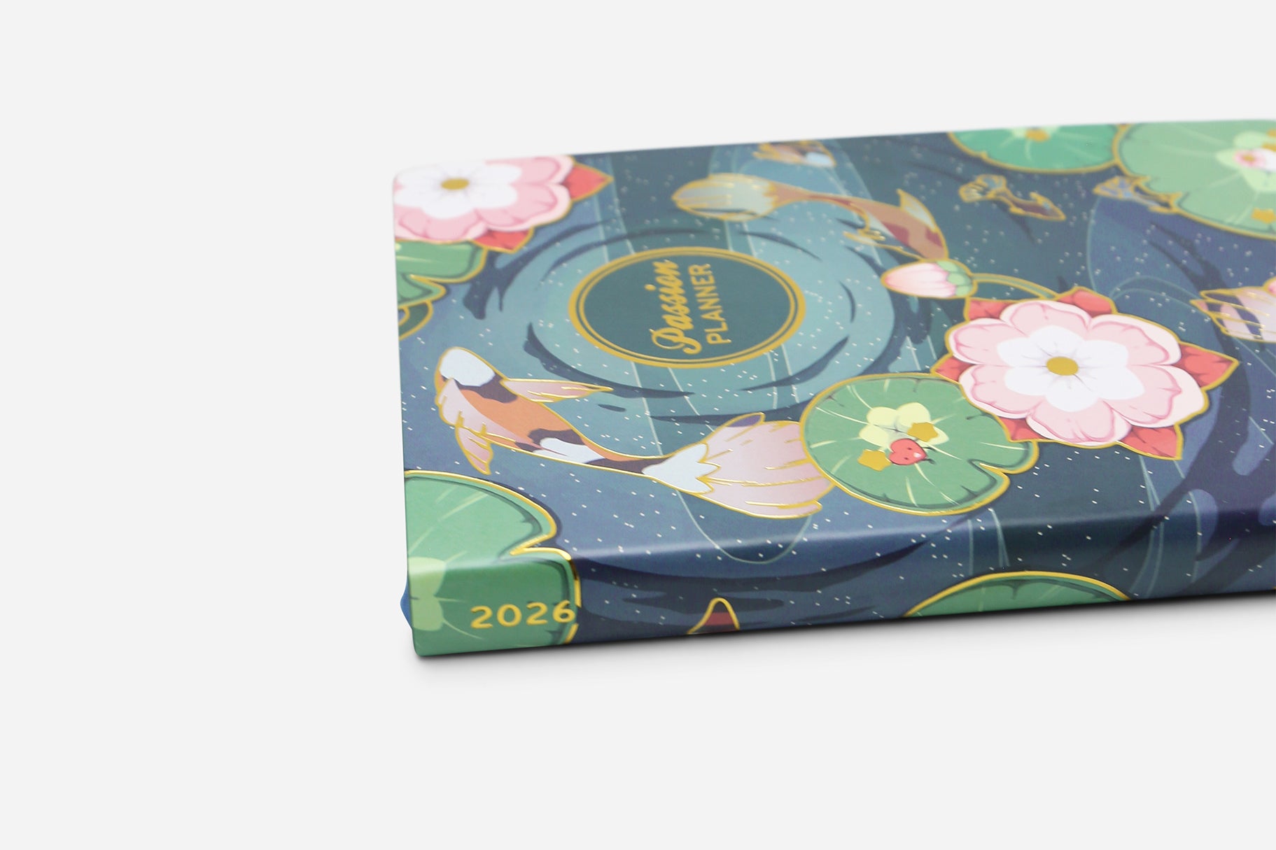 Koi Pond 2026 Weekly Passion Planner spine
