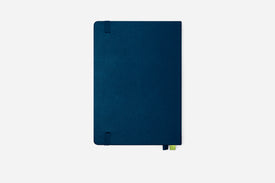 Blue notebook on a white background