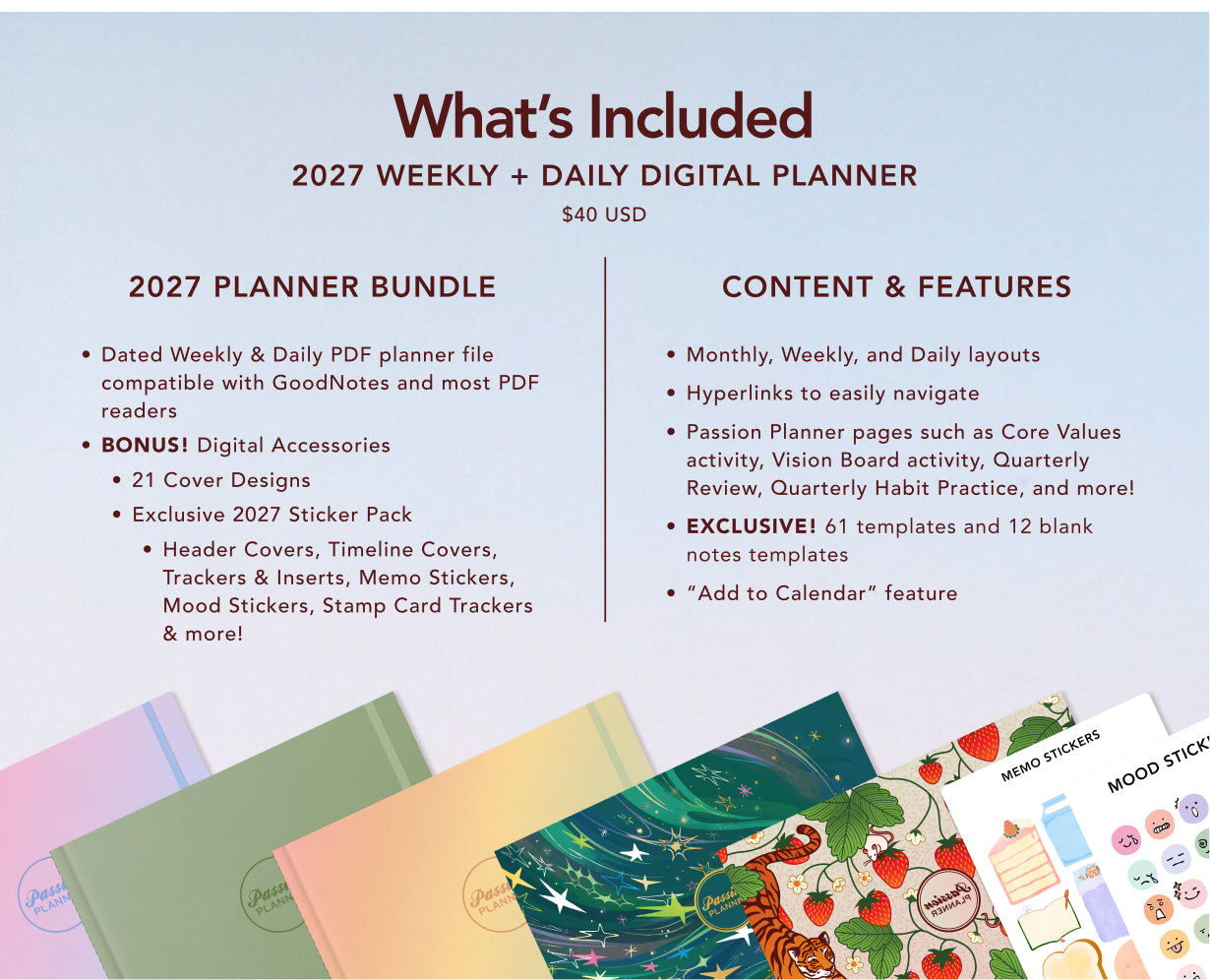 Digital Planner - 2027 Weekly & Daily - Bundle