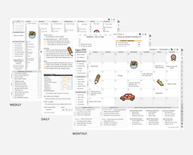 Digital Mid-Year Planner - 2026-2027 Weekly & Daily - Elite Black Bundle