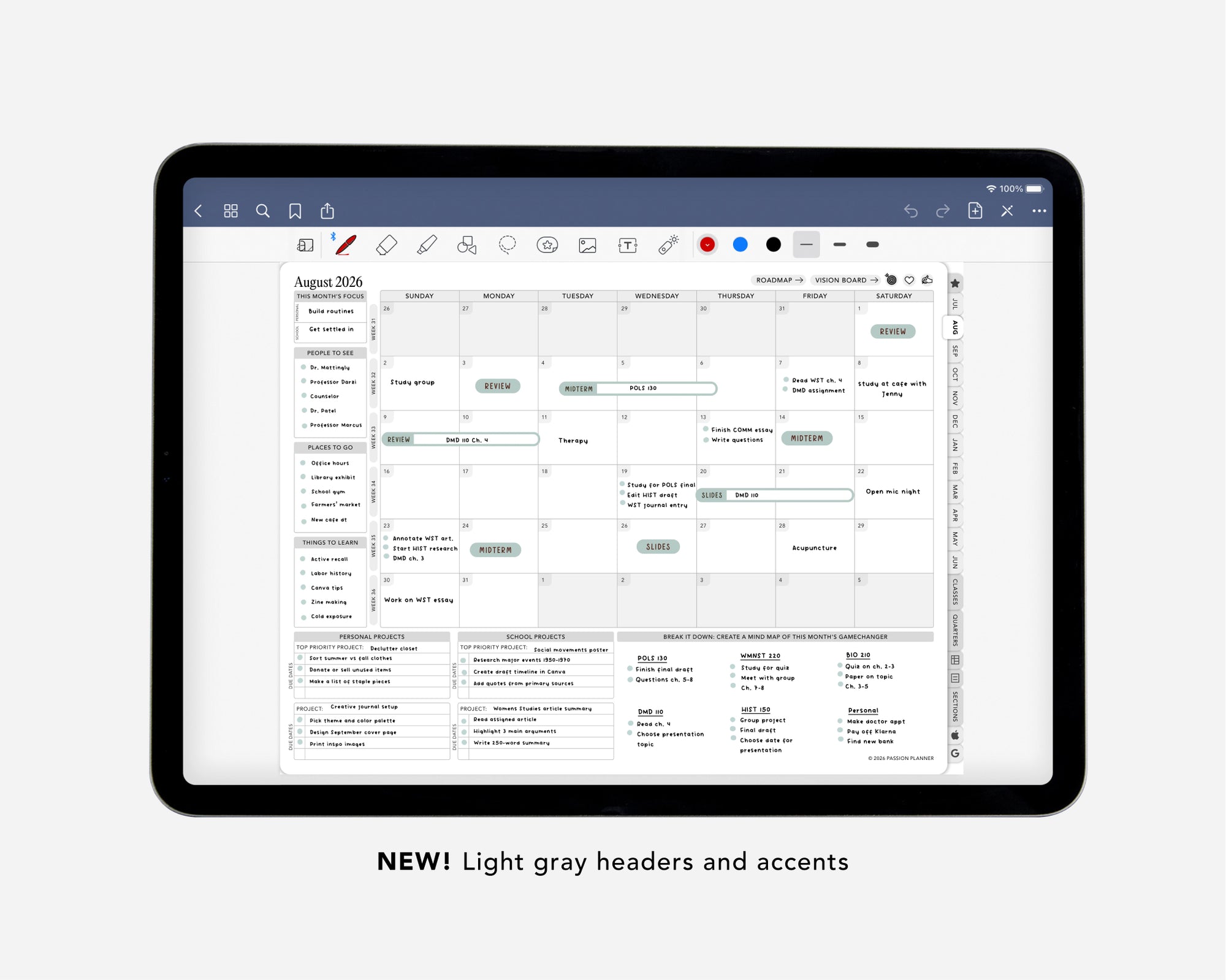 Digital Student Planner - 2026-2027 Weekly & Daily - Elite Black Bundle