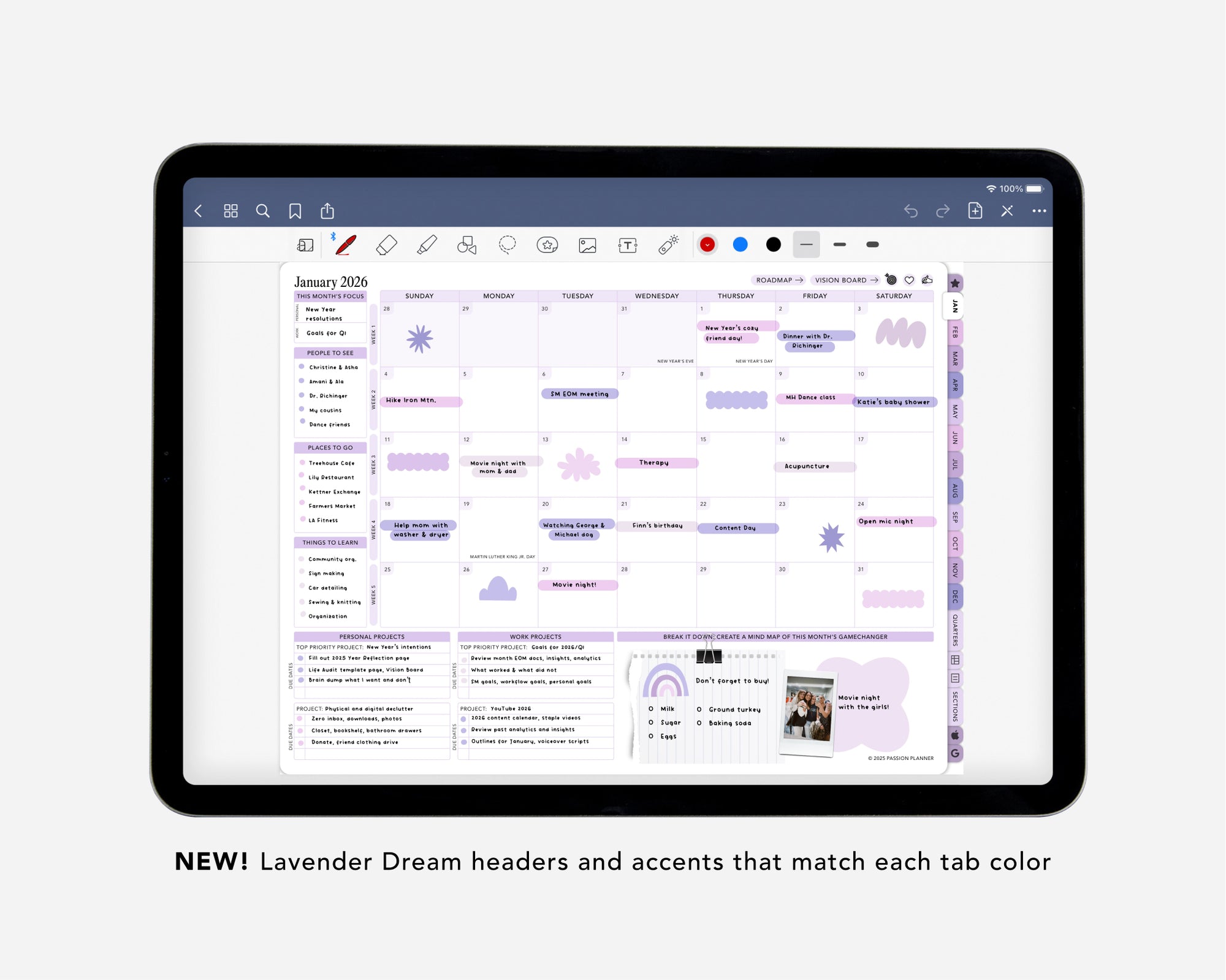 Digital Student Planner - 2026-2027 Weekly & Daily - Lavender Dream Bundle