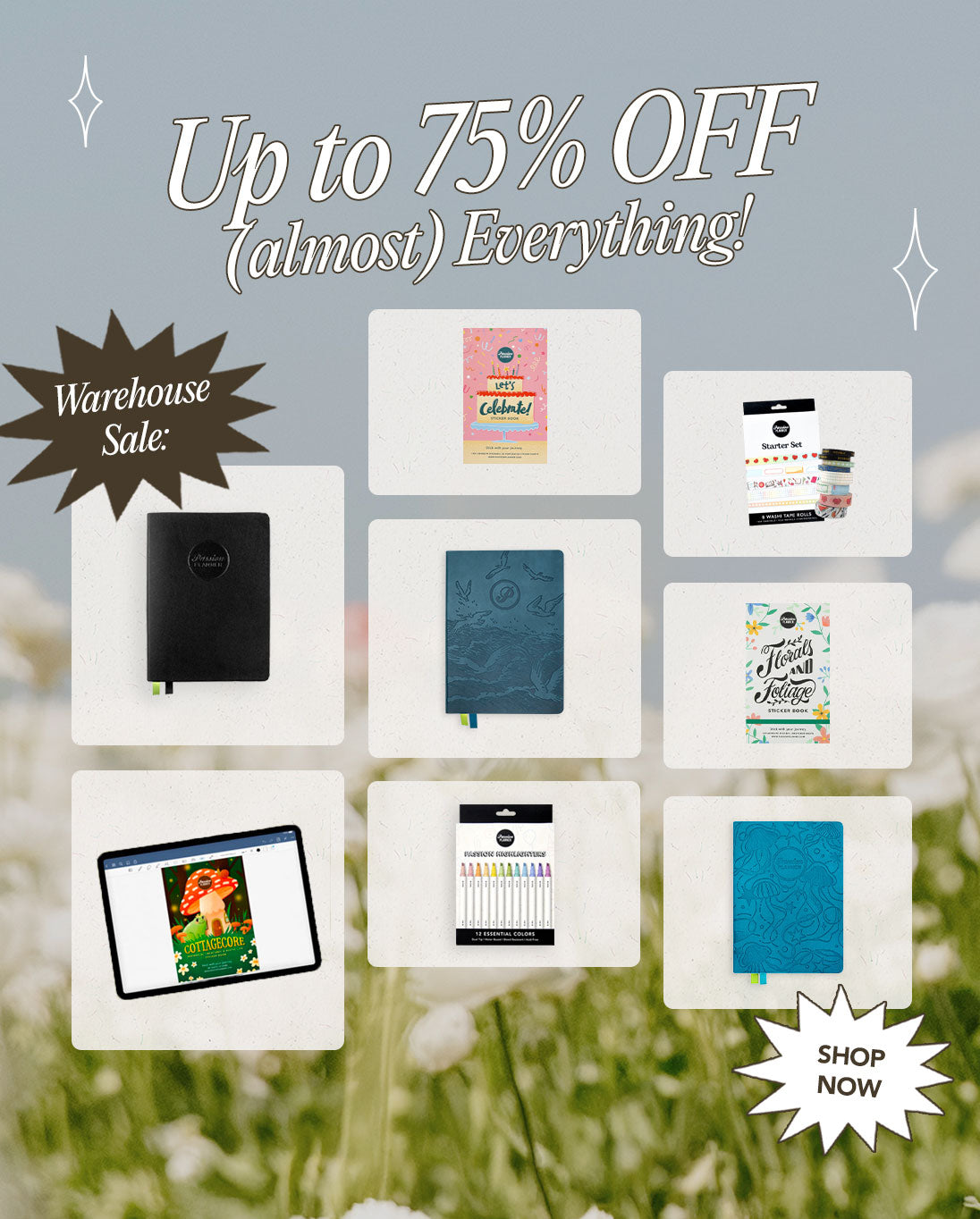 Warehouse Sale: up to 75% Off