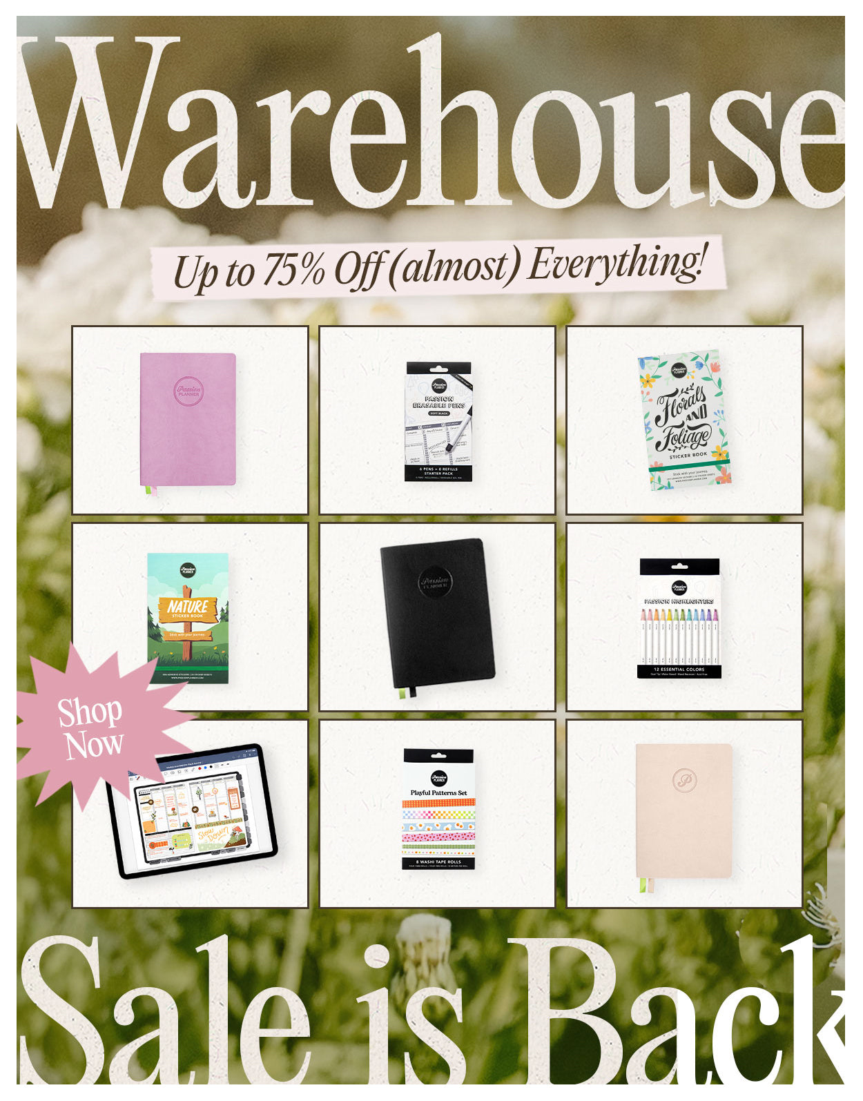 Warehouse Sale is Back: Up to 75% OFF (almost) Everything!