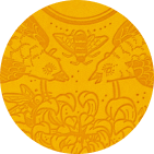 Birds Bees Yellow Color Swatch