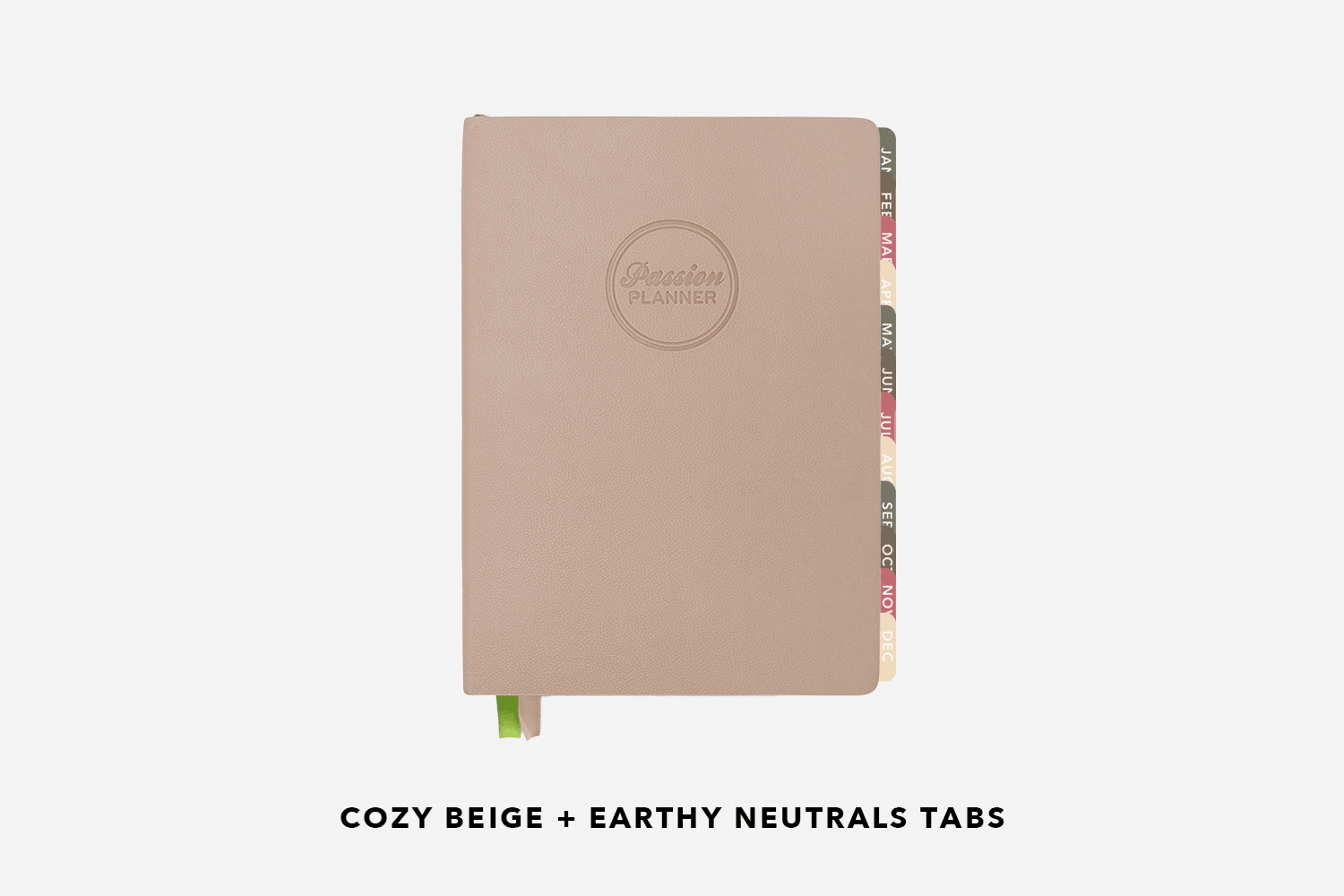 cozy beige planner and monthly tabs combinations