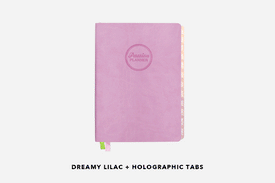 dreamy lilac undated weekly planner tabs