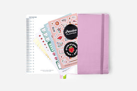 dreamy lilac undated weekly planner back pocket