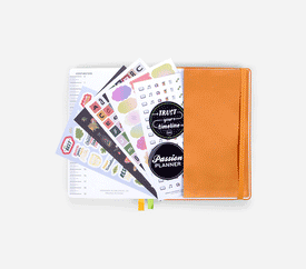 Elements of the East daily planner back pockets with free bonus stickers
