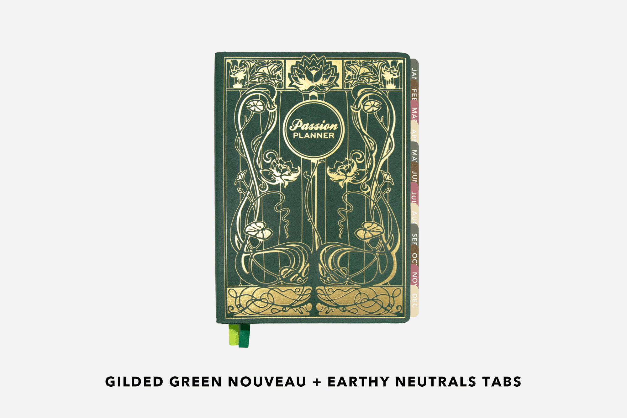 Weekly 2027 Planner - Gilded Green Nouveau