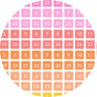 Sunset calendar date stickers