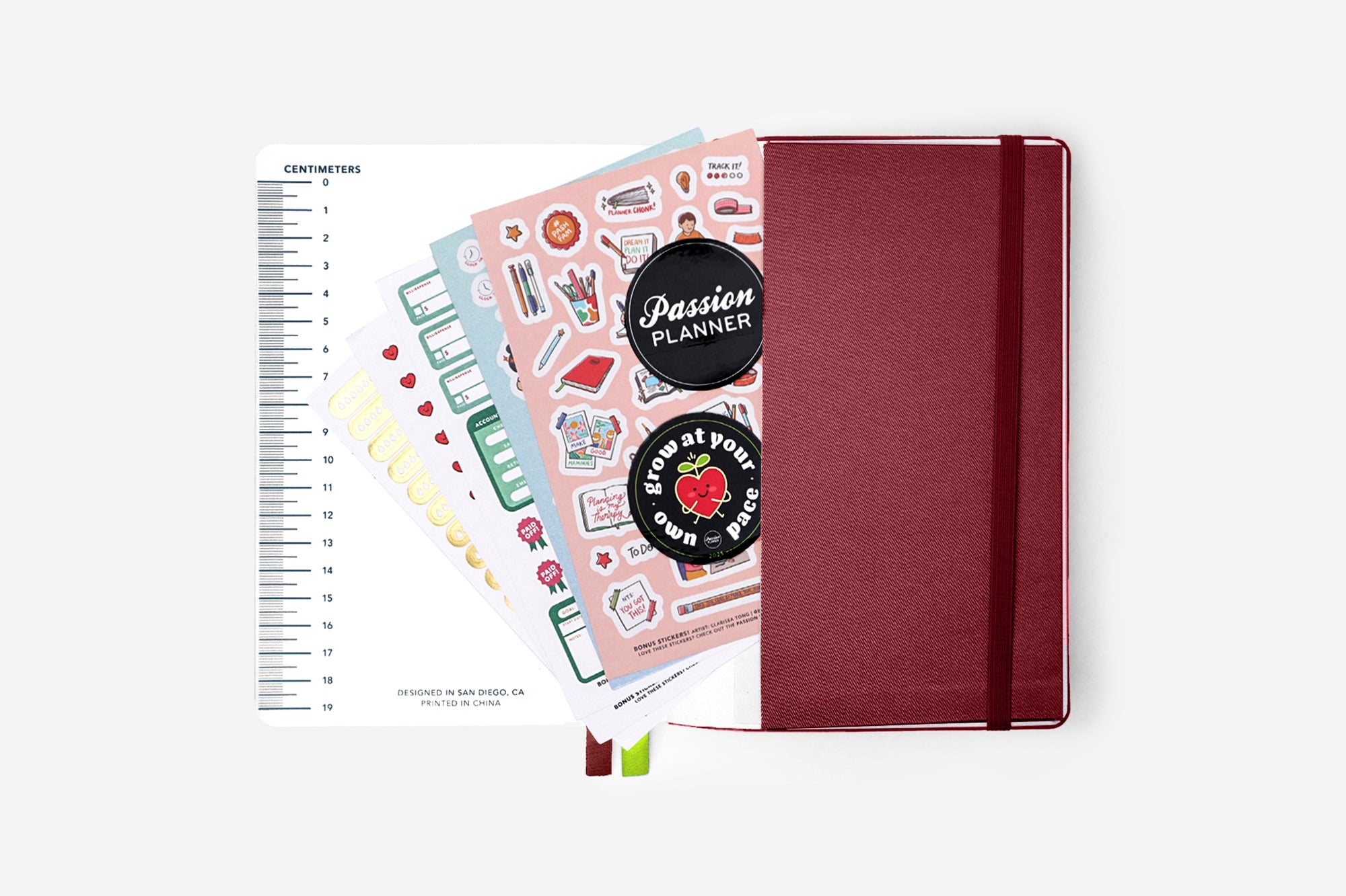year of the snake red daily planner back pocket