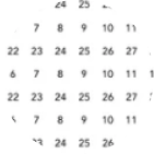 black calendar date stickers