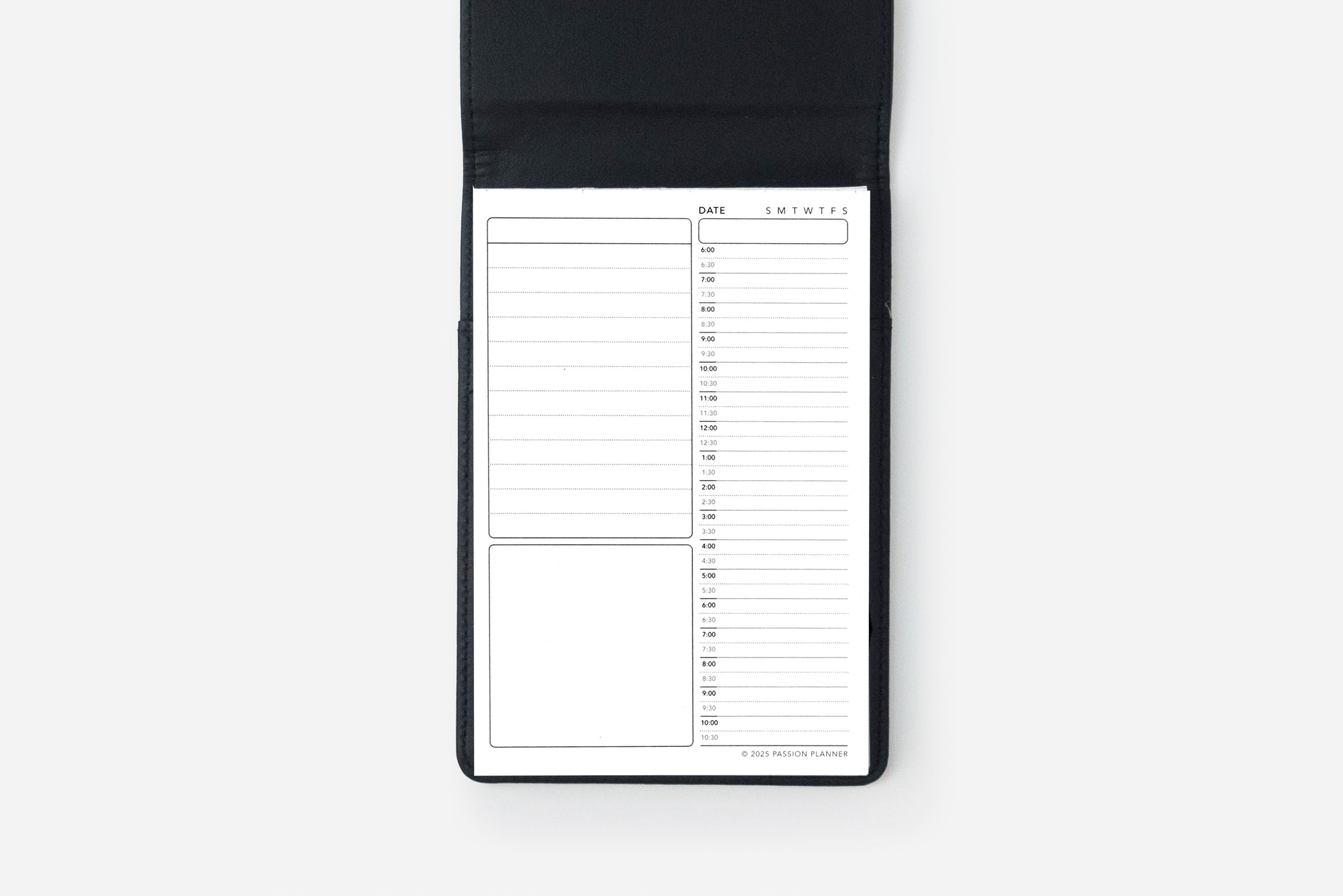 daily schedule notepad close up