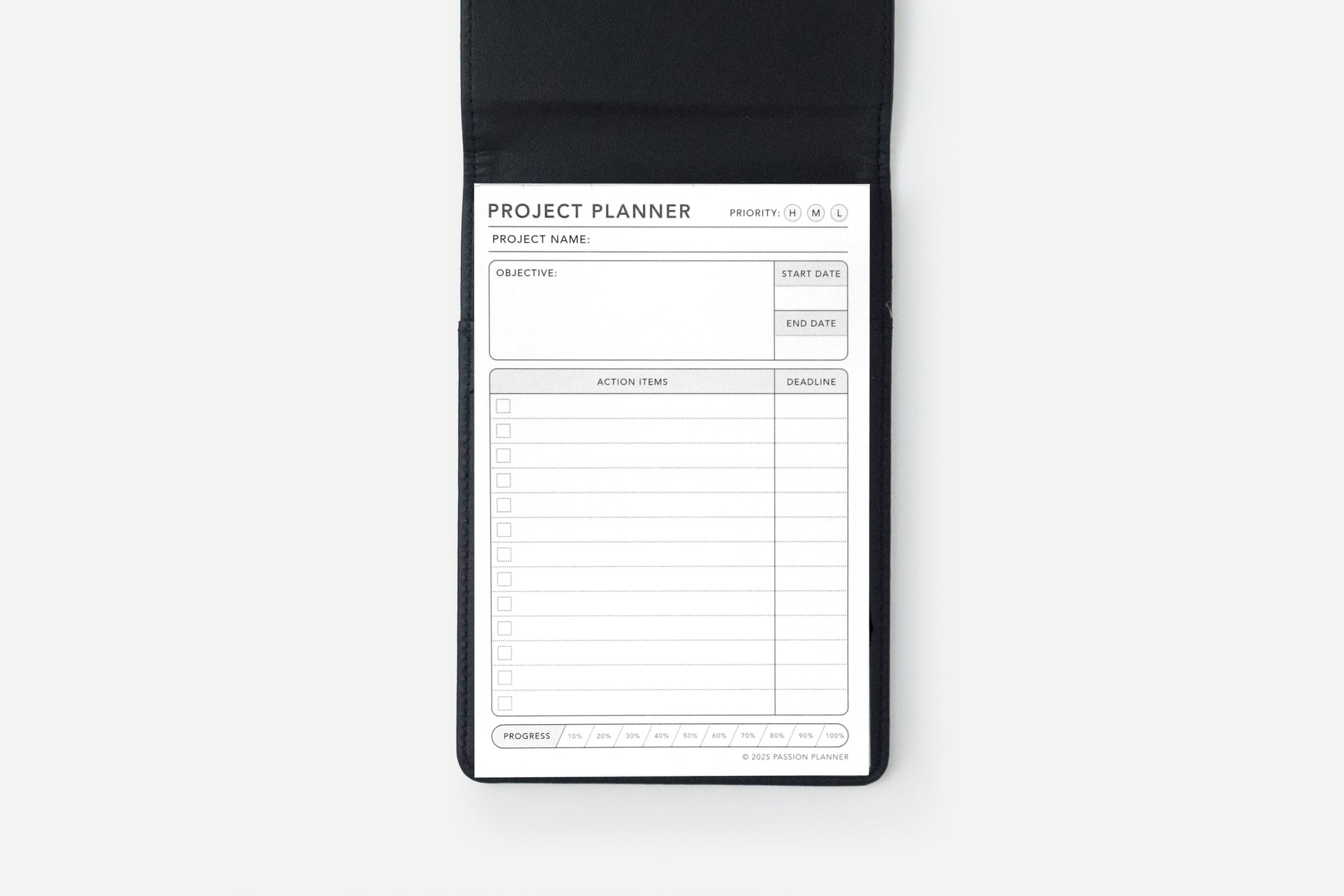 project planner notepad