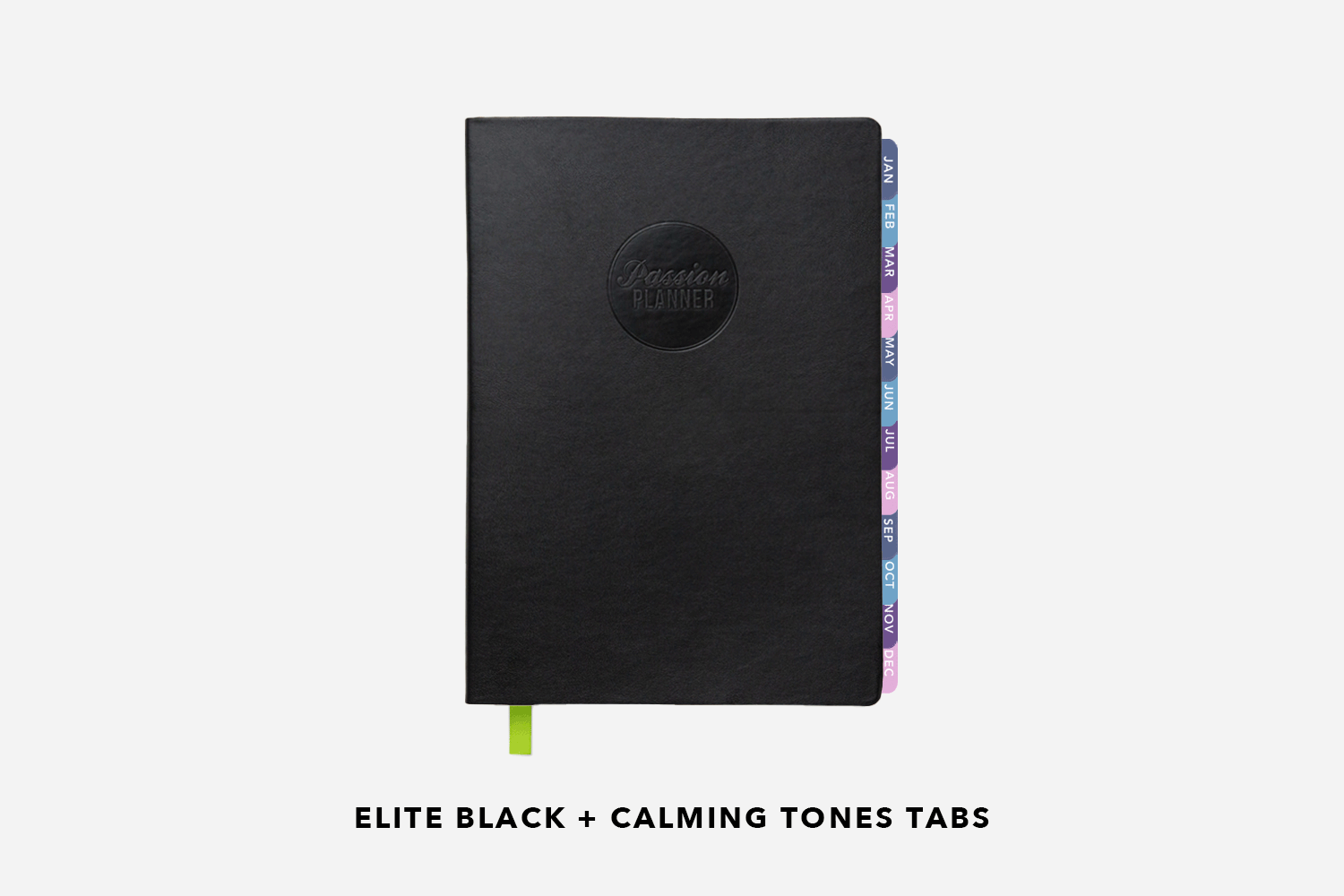 elite black undated weekly planner tab combinations