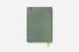 calm green undated weekly planner back cover