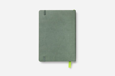 calm green undated weekly planner back cover