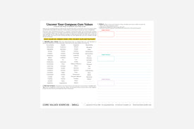 core values worksheet