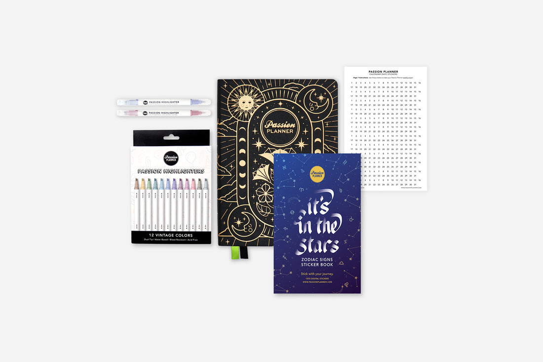 Cosmic Charm Weekly Undated Planner Bundle - Passion Planner