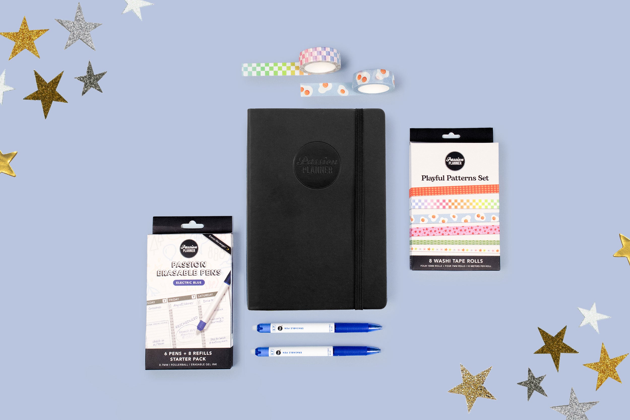 Elite Black Undated Daily Planner Bundle