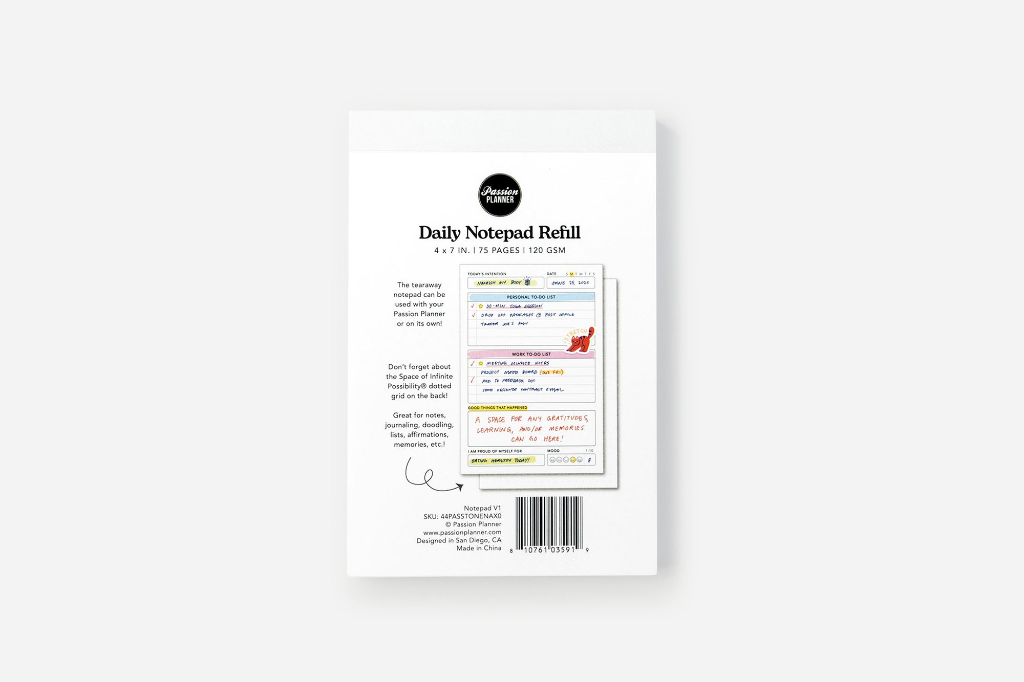 Notepad Insert | Daily Undated | Passion Planner