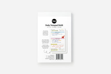 daily notepad refill back cover