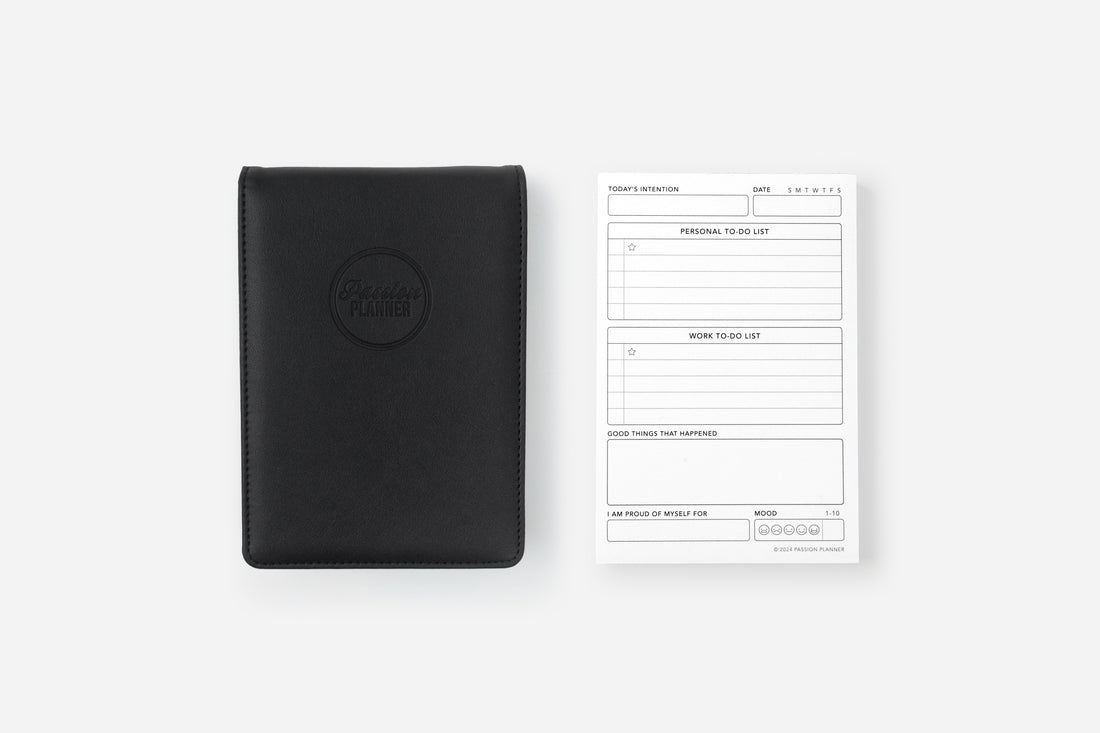 daily notepad insert and black cover