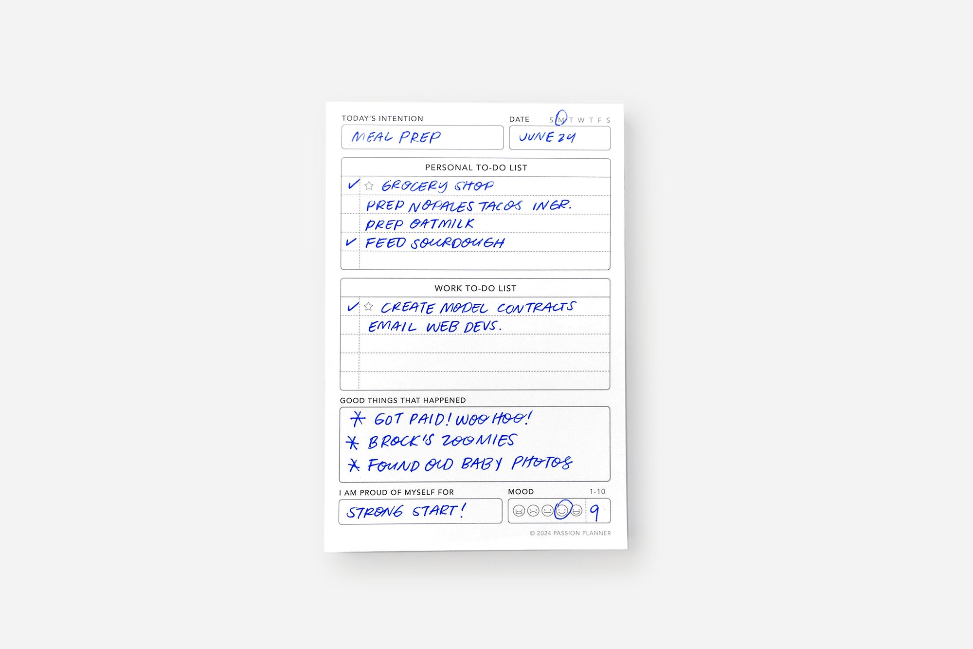 Notepad Insert | Daily Undated | Passion Planner