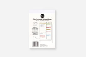 daily schedule notepad back