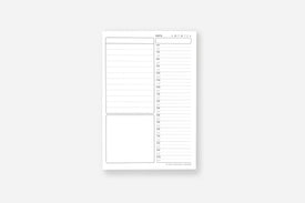 daily schedule notepad insert