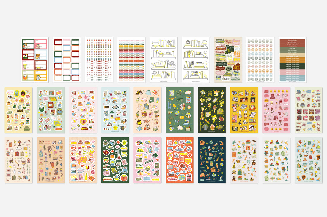 digital bookish 30 page sticker book
