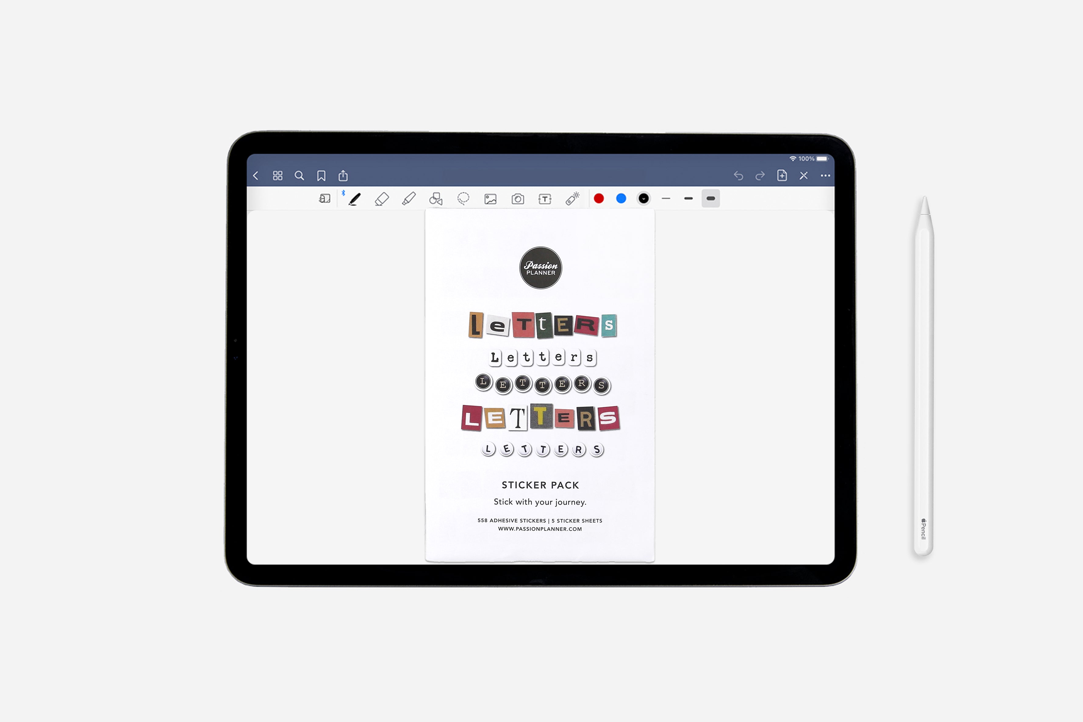 Digital Letters Sticker Pack | Passion Planner
